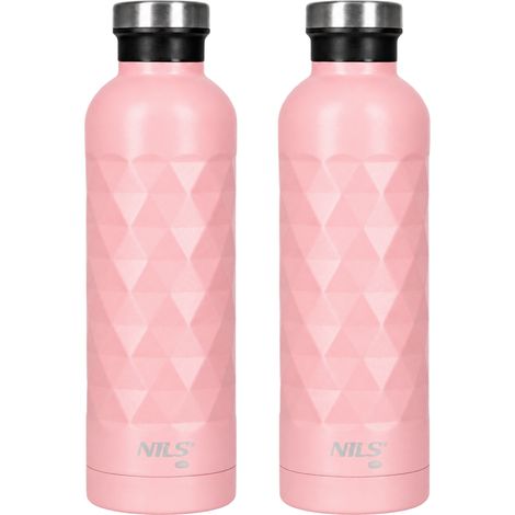 Tourist Water Bottle, 750ml, Pink, 2-Pack (1/2)
