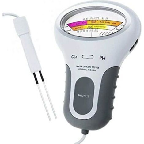 Elektronisches digitales 2-in-1-Gerät zur pH- und Cl2-Messung für Whirlpool-Wasserqualität, inklusive Restchlor-Analysegerät (1/5)