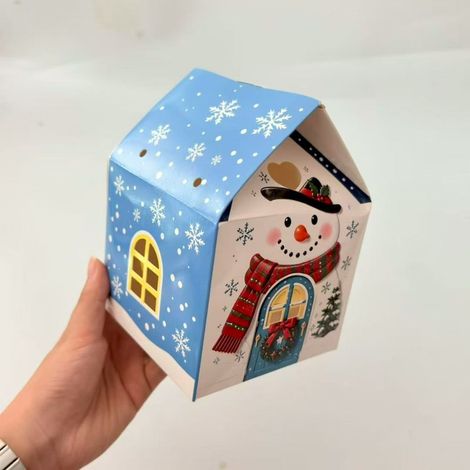 Christmas Eve Gift Box, Creative House Style Candy Gift Box, Peace Apple Gift Packaging Box - Style E - Style E