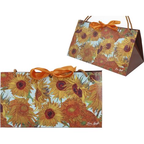 Set di 6 sacchetti regalo Carmani con girasoli di Vincent Van Gogh (1/5)