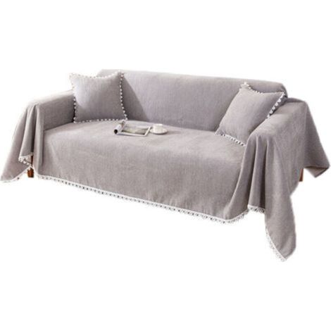Copridivano versatile in ciniglia di nylon per tutte le stagioni, morbido e traspirante, lavabile in lavatrice, protezione per divano e letto, 180 x 300 cm (1/5)