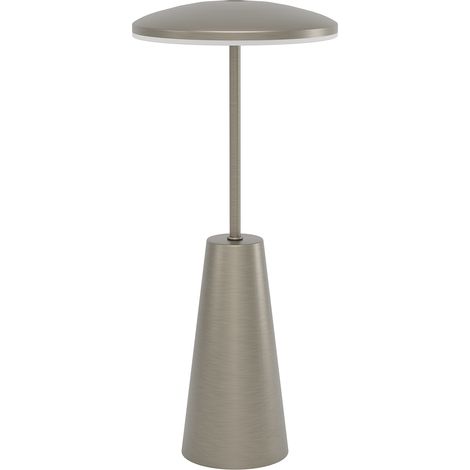 Lampada Da Tavolo Moderna Piccola Acciaio Bronzo Scuro Luce Led Integrato 2,8W