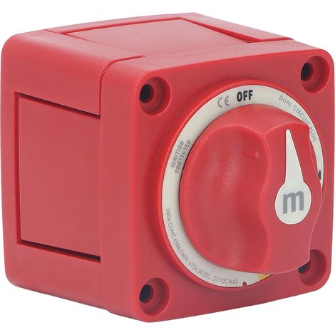 Coupe-circuit batterie marin 300A 32V, commutateur sélecteur 3 positions, goujon M10x4, interrupteur sectionneur pour camping-car, bateau et auto (1/5)
