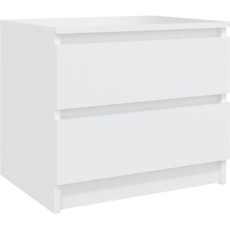 Mesita de noche madera contrachapada blanco 50x39x43,5 cm vidaXL (1/5)