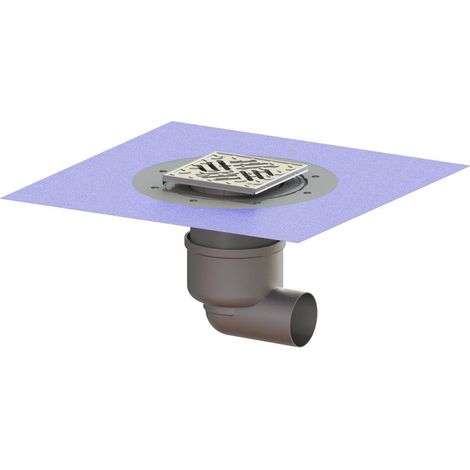 -Boden-/Deckenablauf Ferrofix DN 70, seitlich, Variofix, Schlitzrost (1/2)