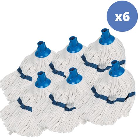 Lot de 6 franges en coton 185g doublé blanc