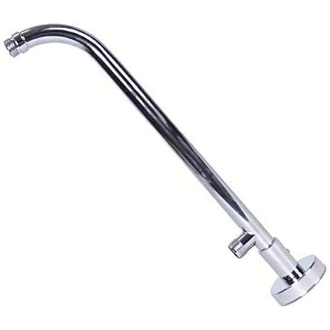 Support mural en métal chromé à bras axial pour barre coulissante de pommeau de douche (bras M11)