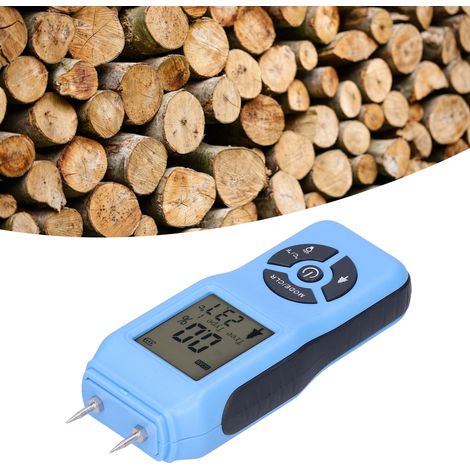 Tragbares digitales LCD-Feuchtemessgerät, Zubehör für Holzfeuchtedetektor (blau) (1/5)