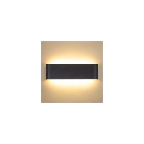 (Noir) Applique murale d'intérieur 12W 30CM, applique murale de chambre lumière blanche chaude 2800K applique murale 230V 960LM applique murale adaptée au salon chambre couloir (1/5)