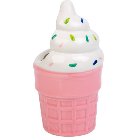 Porta lápices helado de cerámica rosa d7,5x15 (1/5)