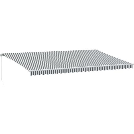 Maison Exclusive - Markise Manuell mit LED Anthrazit & Weiß 600x3