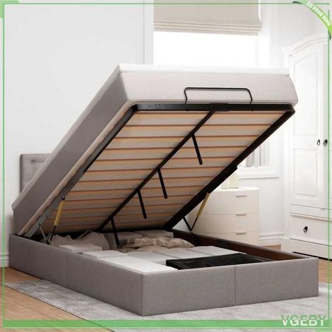 Cadre de lit ottoman avec matelas - FAF7291712433900 - 120x200 cm - Rangement hydraulique - LED intégrée (1/5)