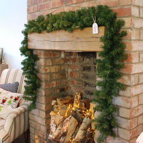 270cm (9ft) x 30cm Samuel Alexander Pine Christmas Garland Decoration Extra Full (1/5)