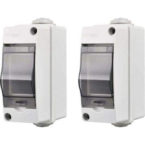 2-Way Waterproof Transparent Distribution Protection Enclosure for DIN Rails and External Junction (1/5)