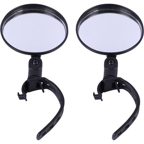 Retroviseur Vélo - Pour Guidon 15 à 35 mm - Vue Arrière Sans Obstruction - Montage Rapide Sans Accessoire Supplémentaire - 2 Pièces