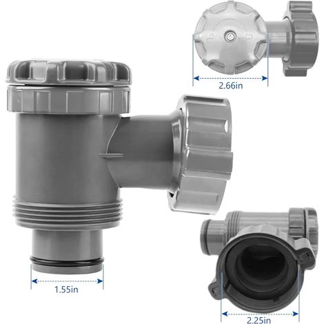 Accessori per piscine: valvola di filtrazione, pistone compatibile con Hnemix, Intex, Bestway, Switch e altri. (1/4)