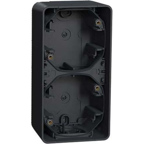 Schneider MUR37912 Mureva Styl - 2-outlet vertical box - surface-mounted - IP55 - IK08 - gray
