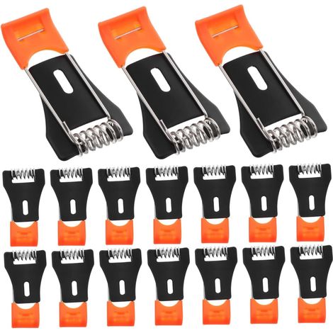Clip luminaire, 50 pièces, fer/plastique, pour spot encastré (1/5)