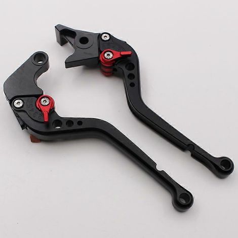 Poignées de frein, d'embrayage, de klaxon et de guidon réglables en alliage d'aluminium pour moto CB650R 2014-2022 (noir 2) (1/5)