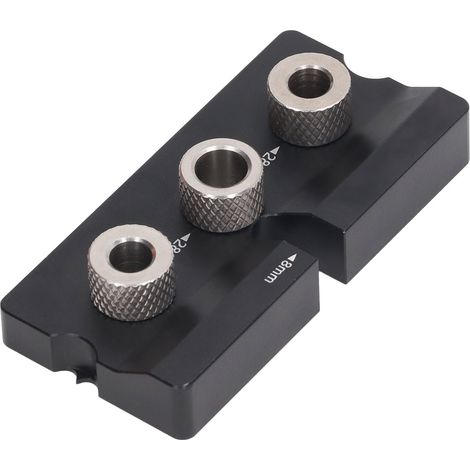 Jeu de gabarit de perçage à chevilles 2-en-1, guide de forage 8mm et 10mm, poinçon de localisation en bois, outil de menuiserie pour trous précis. (1/5)