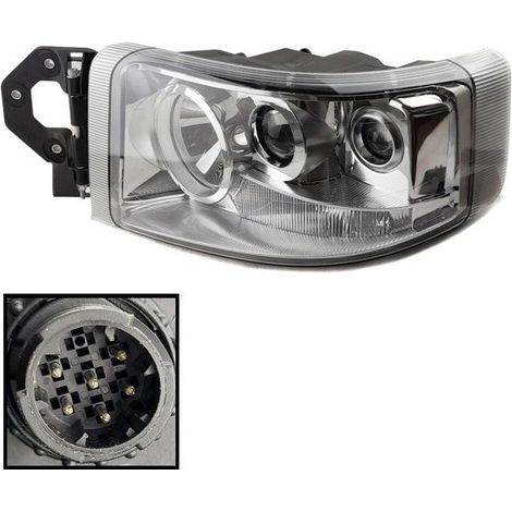Faros izquierdo Renault Premium 2 con espejo cromado 5010578451  2007-2014