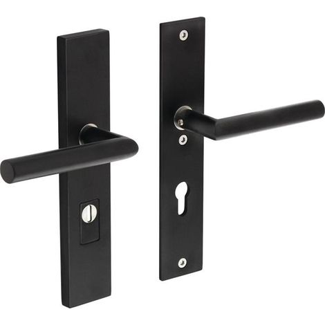 Quincaillerie de porte dérobée Aurano Protection anti-traction PC 72mm droit noir - 0023.396336Z (1/2)