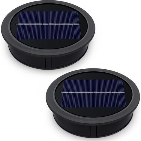 Lampe solaire de remplacement supérieure 10,5 cm pour lampes de jardin, 1200 mAh, lumière blanche chaude, étanche IP44, grand panneau solaire pour lampe de jardin (1/5)