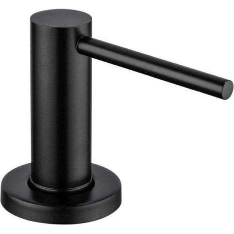 Distributeur De Savon - Acier Inoxydable Mat Noir - Bouteille Intégrée En PE - Pour Cuisine Salle De Bain Toilettes - 1 Pièce (1/4)