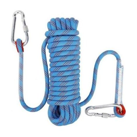 Corde de scurit en nylon tress de 20 m anti-dchirures 10 mm de diamtre idale pour alpinisme et couleurs multiples Largeight (1/4)