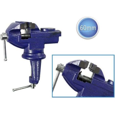 MORSA 60 MM CON INCUDINE GIREVOLE GANASCE ACCIAIO HOBBY