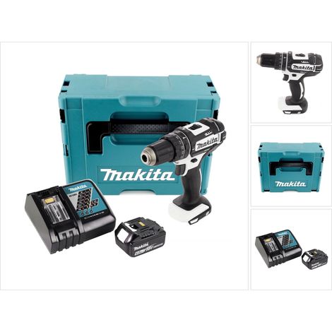 Makita DHP 482 RG1J W Perceuse-visseuse à percussion sans fil 18 V 62 Nm + 1x Batterie 6,0 Ah + Chargeur + Makpac (1/5)