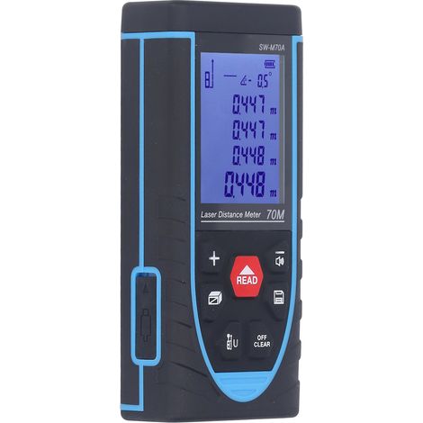 Télémètre laser infrarouge portatif de haute précision SW-M70A, modèle vocal, avec batterie intégrée, règle électronique à main pour mesure rapide. (1/5)