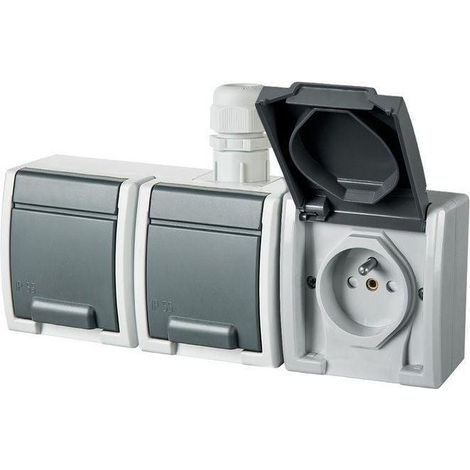 Elektro-plast AQUANT presa elettrica impermeabile grigia chiara