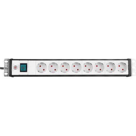 Brennenstuhl 1156057018 Multipresa per rack 19 8 scomparti Nero, Grigio luminescente Schuko 1 pz. (1/5)
