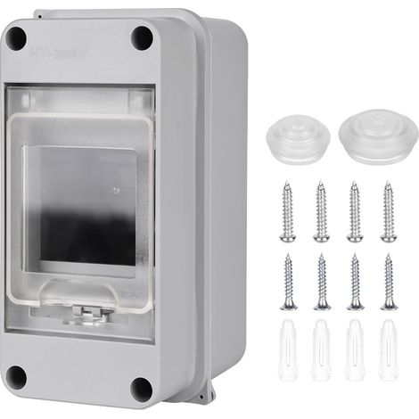 Coffret Electrique Etanche Exterieur: Boîte Etanche Electrique Exterieur IP65, Tableau Electrique 1 Rangée Etanche 3 Modules, Boîtier Electrique, Tableau Electrique Etanche Pour Disjoncteur Mural (1/5)