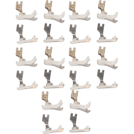 20 Pièces Pieds de Buse pour Machine à Coudre en Acier et Plastique, Installation Facile, Taille Adaptée pour Réparation et Remplacement (1/5)