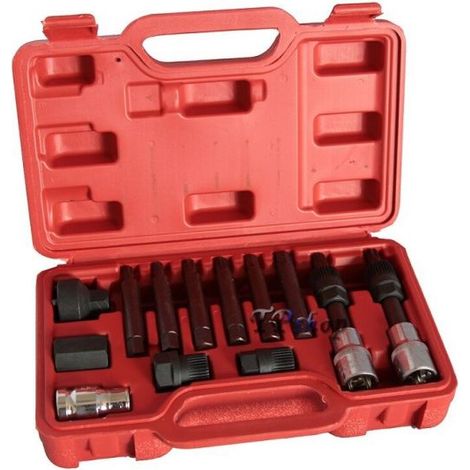 Set 13 Attrezzi Puleggia Alternatore Bussole Torx XZN Valigetta 07063