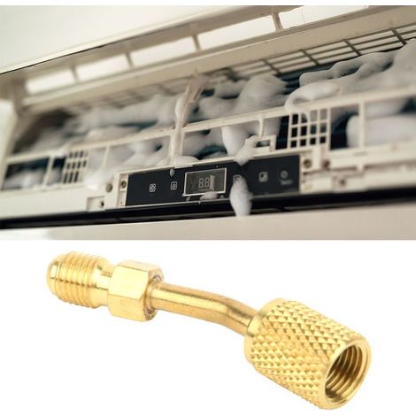 Adaptateur de Pompe à Vide R410A, Mâle 1/4" vers Femelle 5/16" pour Climatisation Split
