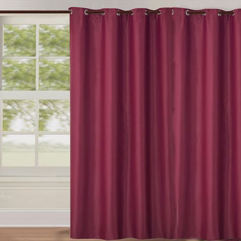 Homemaison – Rideau occultant 240x260 cm rouge – 100% polyester – Panneau occultant 260 g/m² – 12 œillets ronds – Prêt à poser (1/2)