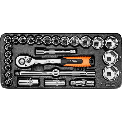 Chiavi a bussola NEO TOOLS da 1/2"", 27 pezzi, set di inserti (1/2)