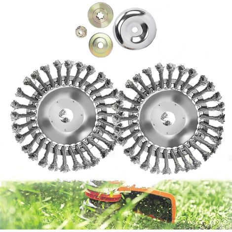 Set 2 Spazzole Metalliche Foro 25mm per Decespugliatore (1/5)