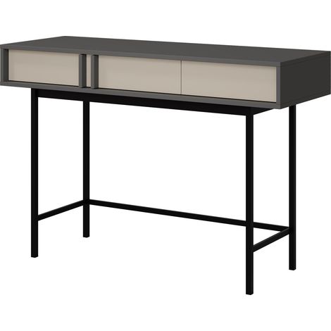 Console Levali 110, Beige, 83x123x43cm, Avec tiroirs