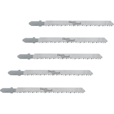 5 Lames Scie Sauteuse Universelle CV Lu. 95 x 3,2 mm TPI - Affûtée Dépoulliée - Pour Coupe Fine de Bois Dur - Diamwood