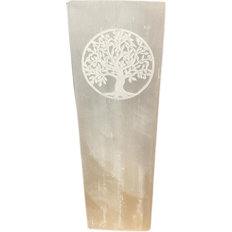 Lampe Bloc de Sélénite 25cm - Arbre de Vie- Vendu par 1 (1/4)