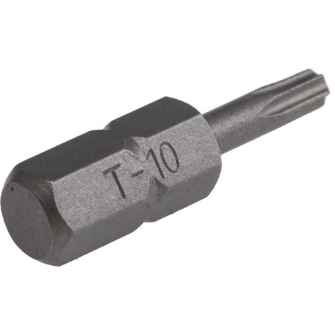 Embout de vissage RS PRO Torx, T10, L. 25 mm, Acier chrome molybdène ( Prix pour 1 )