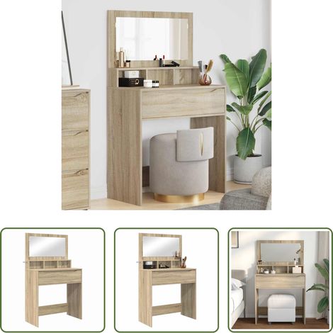 Schlafzimmermöbel - Schlafzimmer-Frisiertische Sonoma-Eiche 80 x 39,6 x 135 cm (1/5)
