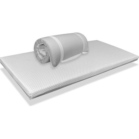 Colchon bebe CUNA de VIAJE MIMO120X60 GRIS Altura 5 CM - Desenfundable, lavable, antifacteriano y facil de transportar