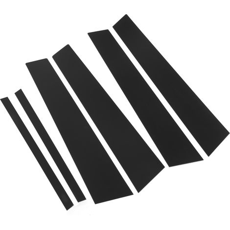 Set de 6 habillages de montants A/B/C pour BMW Série 3 F30 2013-2019, coques décoratives brillantes noires miroir, remplacement de garnitures de portes et fenêtres (1/5)
