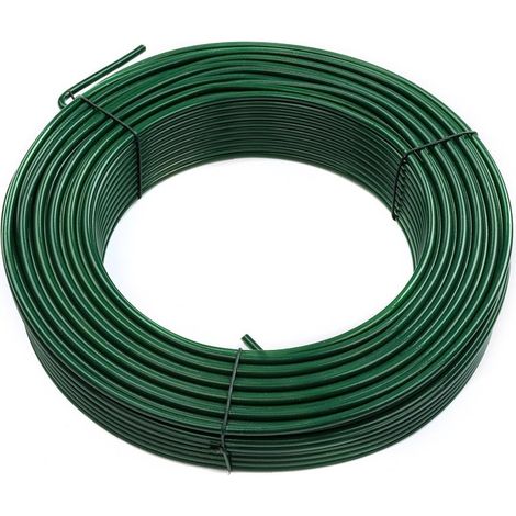 Spanndraht Garten Draht Zaun Gartenzaun 3,8 mm verzinkt, anthrazit oder grün Moosgrün RAL 6005 / 3,8 mm x 55 m
