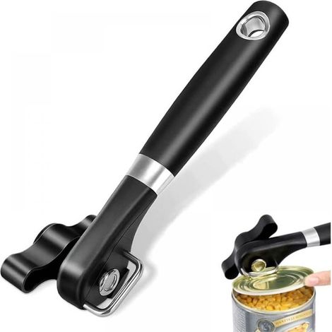Ouvre-Boîte - Coupe Latérale Sans Bord Tranchant - Acier Inoxydable Alimentaire Et Plastique ABS - Pour Boîtes Rondes Et Ovales - 1 Pièce (1/5)